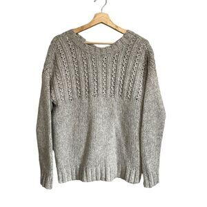 Aerie AE pull over knit sweater, open back NWT, gray Size Small